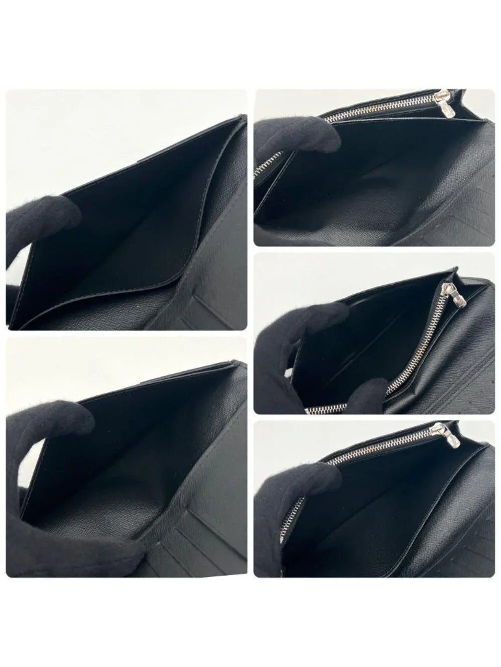 Louis Vuitton Epi Portefeuille Brazza Wallet Black Business